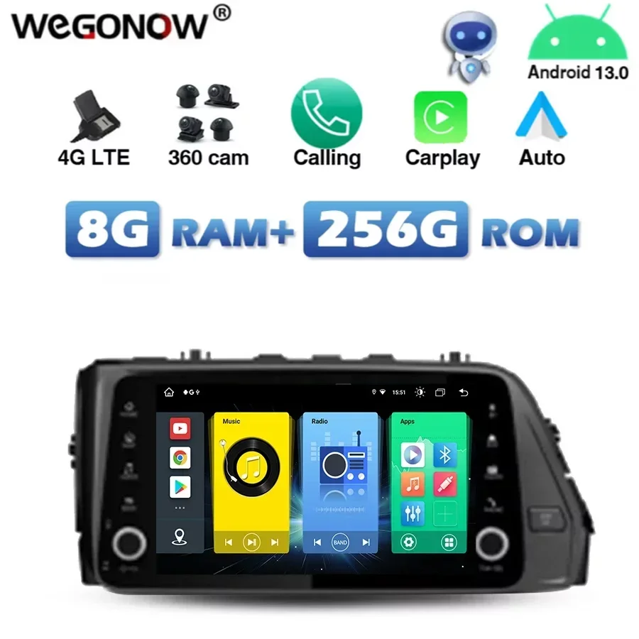 

Автомобильный DVD-плеер DSP TDA7851, 4G SIM, IPS Carplay, Android 13,0, 8 ГБ + 256 ГБ, GPS-карта, RDS радио, Wi-Fi, Bluetooth, для Hyundai Verna 2019 2020
