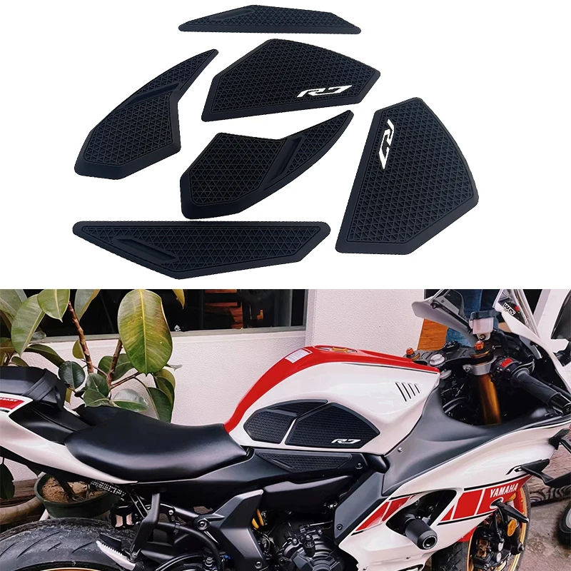 

Мотоциклетные наклейки, наклейки на топливный бак, аксессуары, коврик для Бака YAMAHA YZF R7 2021-2022, защитные наколенники для бака