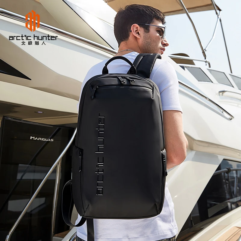 ARCTIC HUNTER New Fashion Luxury pu Leather Tpu Business Burglar Zaino Uomo Smart Mochila Hombre Sac Rechargeable Laptop Backpac 6