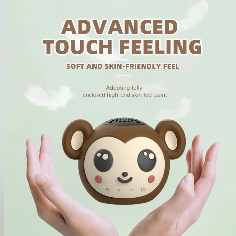 Mini Cute Bluetooth 5.2 Speaker Cartoon Monkey TWS Stereo Soundbar IP65 Waterproof Music Player Support TF Card Play Best Gifts