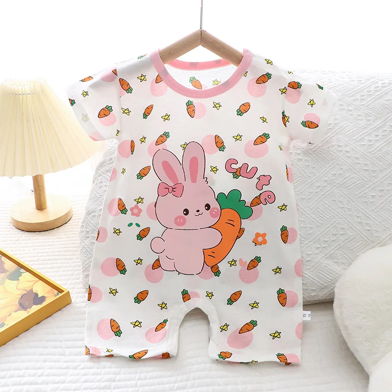 Summer cartoon Baby One-piece Clothes Romper Short Sleeve Climb Clothing Newborn Jumpsuits Toddler Girl boy Onesie 3
