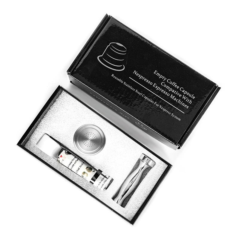 Capsule Di Caffè Riutilizzabili Nespresso In Acciaio Inossidabile Tamper Per Caffè Cialde Di Caffè Riutilizzabili Accessori Per Caffè Per Barista