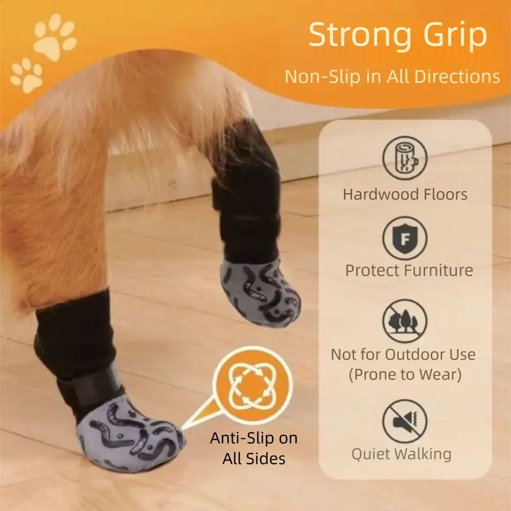 Cotton Dog Socks Anti Slip Paw Protector