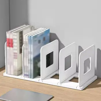 Organizzatore da scrivania con 4 scomparti verticali in plastica per libri e documenti - Portaoggetti da ufficio