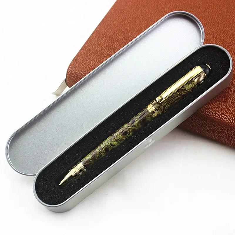 Luxury high quality Metal gift box for stainless steel Business office school supplies Ballpoint Pen Golden Clip New