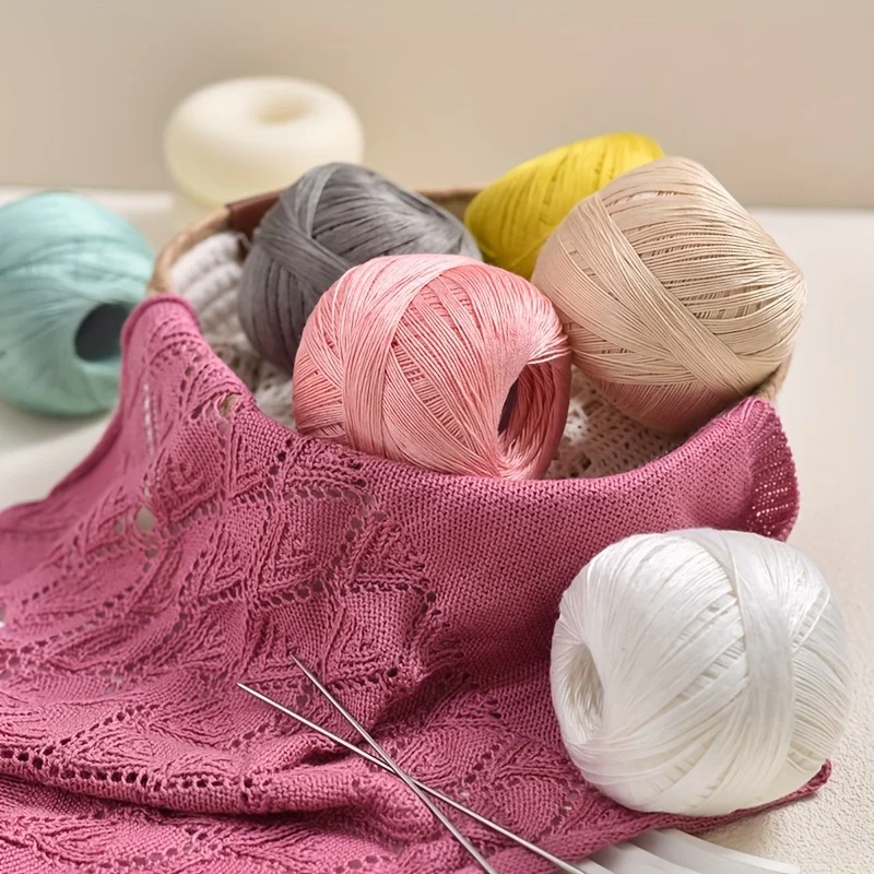 4PCS/Set 290Meter/Ball Cotton Lace Thread Yarn No.7 High-Twist Hand Crochet Knitting Yarn Soft Durable Doll Crafting Thread knitting yarn crochet yarn cotton yarn cotton knitting yarn