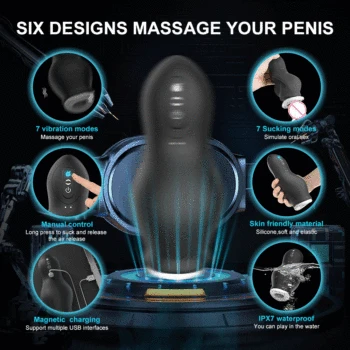 Automatic Male Masturbator Blowjob Sucking Vibration Massage Machine Oral Pussy Penis Masturbation Cup Adult Sex Toys for Man