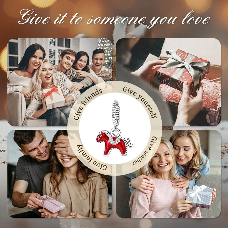 Neue Charms-Perlen aus 925er-Sterlingsilber, Pferd, Bär, Ente, Drache, Anhänger, passend für Original-Armbänder, Halsketten für Frauen, DIY-Schmuck, Geschenk – Detail 13
