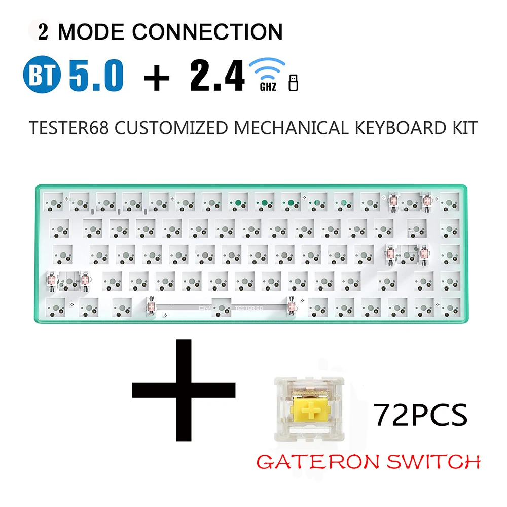 pc gaming keypad ZUOYA Hot Swap DIY Gaming Mechanical Keyboard Kit Wireless Bluetooth Keyboard Kit Compatible with Cherry MX Gateron Kail Switche wireless keyboard for pc Keyboards