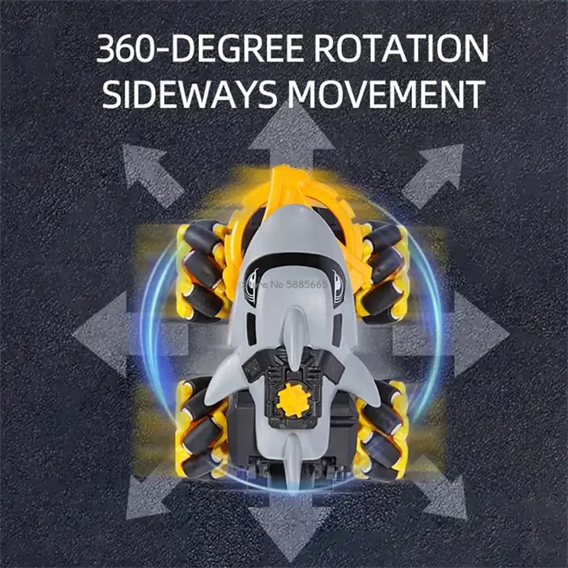 2.4Ghz Multi-Person Competitive Remote Control Stunt Car 3D Rotate One Click Demo Auto Attack Blade Battle RC Drift Animal Car 3
