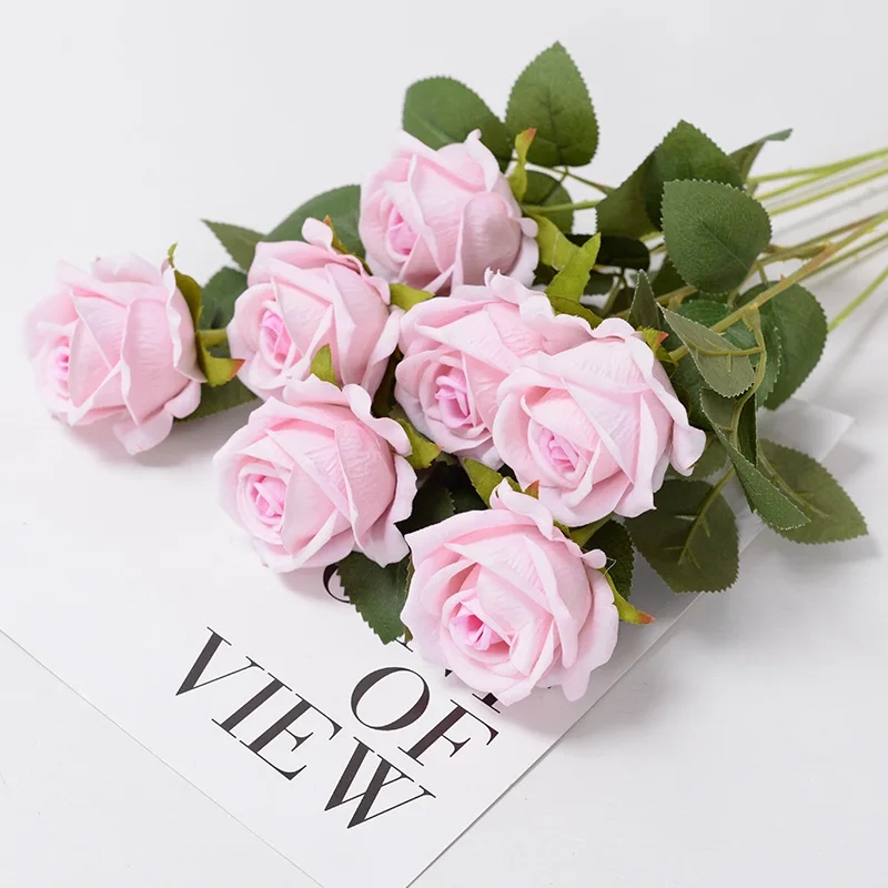 Luxurious Flannel Pearl Rose Bouquet - Elegant Floral Arrangement & Home Décor Gift