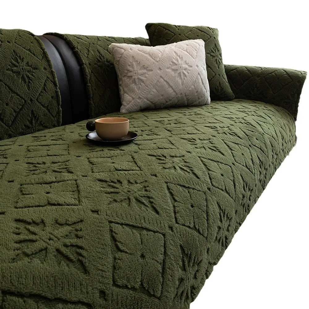 Cotton Velvet Non-Slip Sofa Cover 6