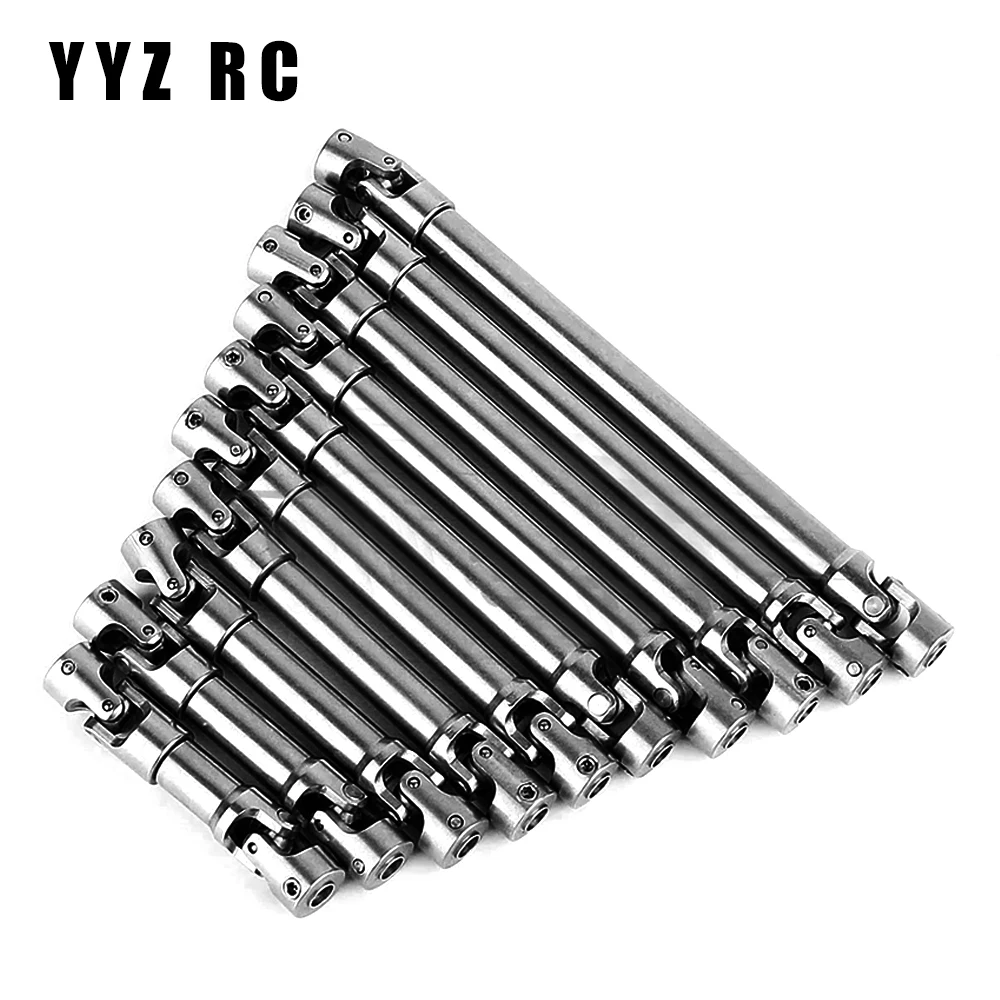 Drive Shaft Universal Joint Driveshaft Metal For Axial Scx10 Upgrade Parts Remote Control Rc Crawler Accessories 1/10 Scale Toys 2