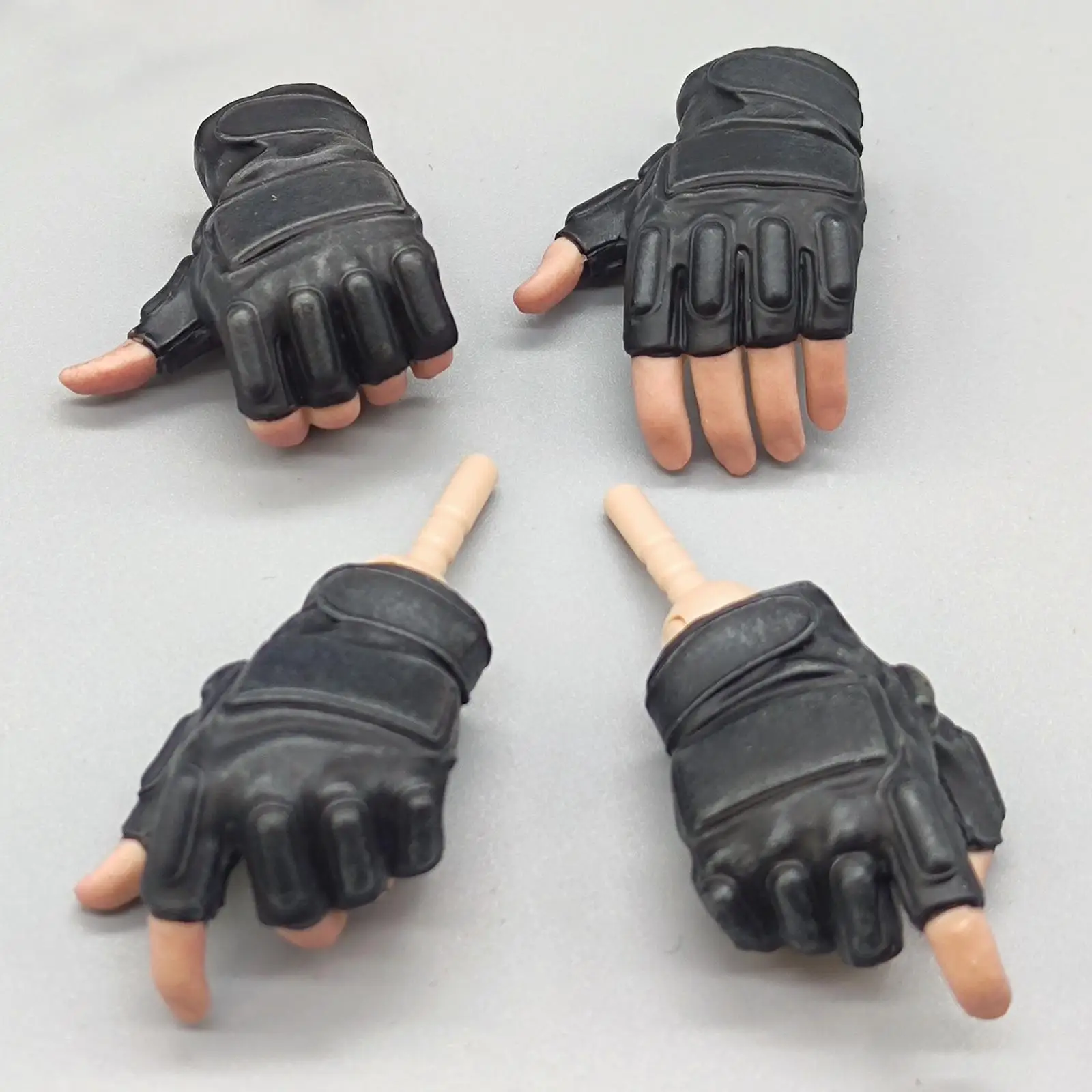 4Pcs 1/6 Scale Soldier Gloves Hands Doll Decor for 12