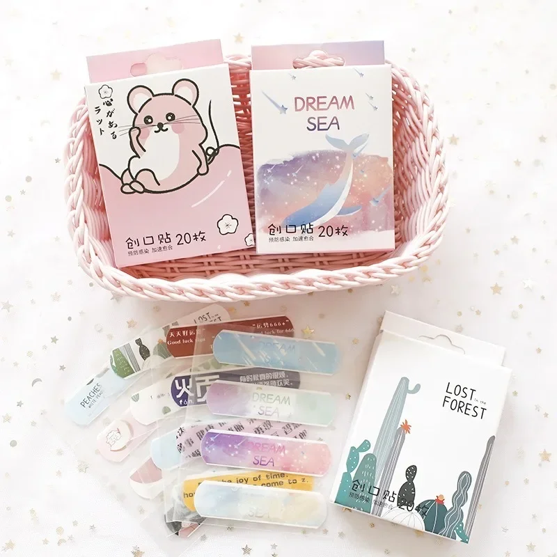 

20pcs/set Waterproof Breathable Cute Cartoon Band Aid Hemostasis Adhesive Bandages First Aid Emergency for Kids Children