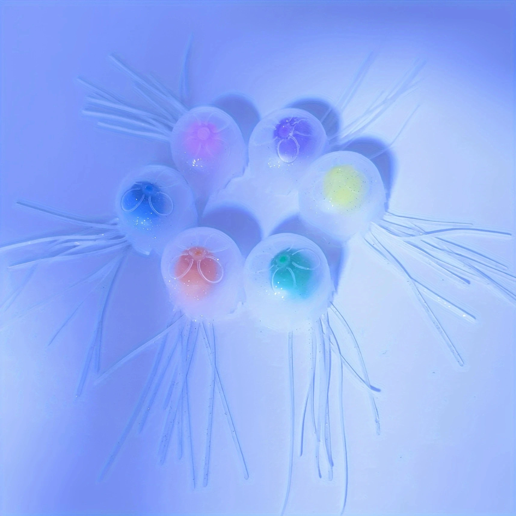 3pcs/set Artificial Jellyfishes Aquarium Fish Tank Accessories Simulation Fluorescent Jellyfish Tank Aquarium Landscaping