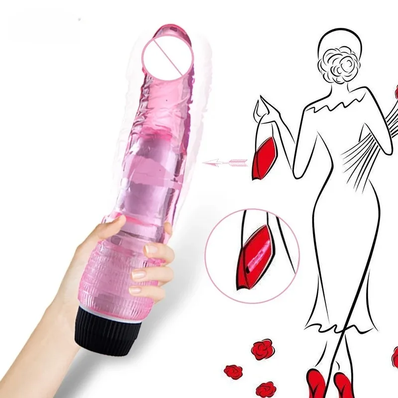 G spot Vibrator Silicone Jelly Dildo Clitoral Stimulator Massager Sex Toys for Women