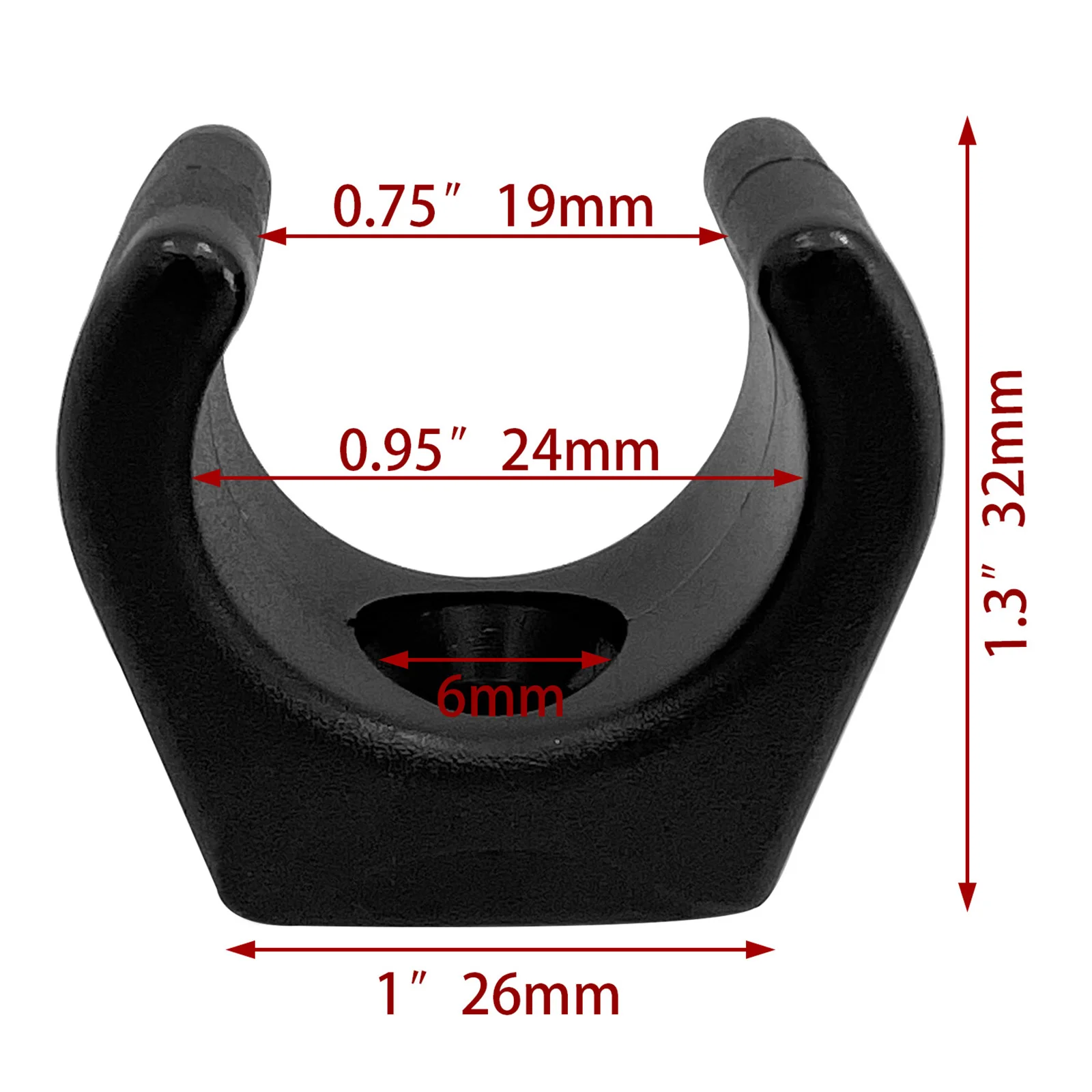 

Pipe Clamps Ladder Hook Clips Nylon Marine Accessories Portable Universal 1pc/2pcs 24mm/0.95inch Black Boat Yacht