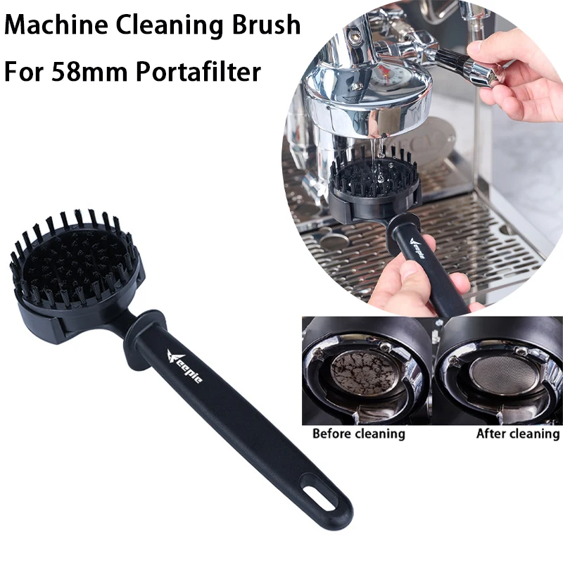 Brosse De Nettoyage Pour Machine à Café Expresso – Tête Ronde Détachable, Manche Court, 58mm, Idéale Barista - 2