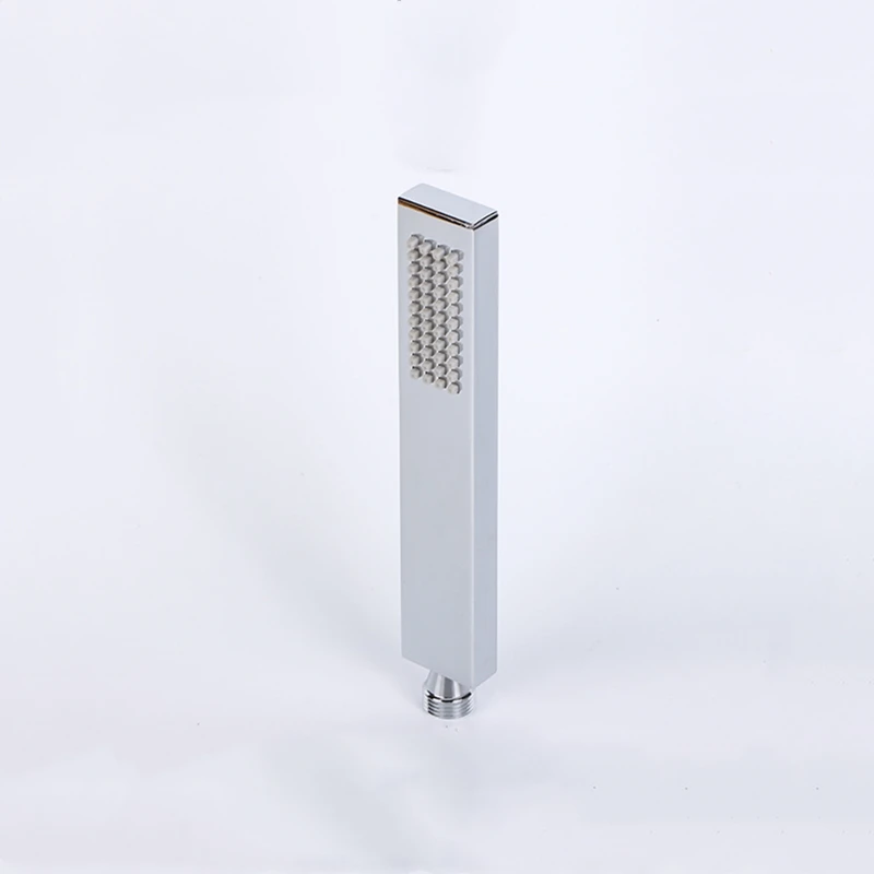 DONYUMMYJO Brass Square Chrome Hand Held Shower Head Waterfall