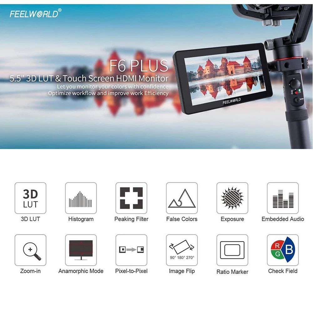 その他 FEELWORLD F6 Plus V2 Amazon | FEELWORLD F6 Plus V2 6インチ4Kカメラビデオ モニター