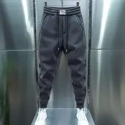 2024 KPOP Fashion Style Harajuku Slim Fit Trousers Loose All Match Sport Casual Pants Solid Pockets Straight Cylinder Leggings