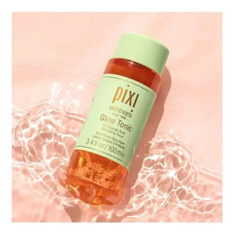 PIXI Glow Tonic Facial Toner 5% Glycolic Acid Travel Size for Deep Pore Cleansing Oil Control & Radiant Skin Care 100ml rice water toner
