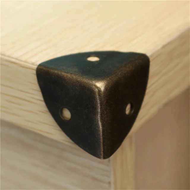 12ชิ้นตกแต่งโลหะเครื่องประดับหน้าอกกล่องของขวัญกรณีไม้ขอบป้องกันมุมวงเล็บมุมฮาร์ดแวร์ aksesori perabot 6