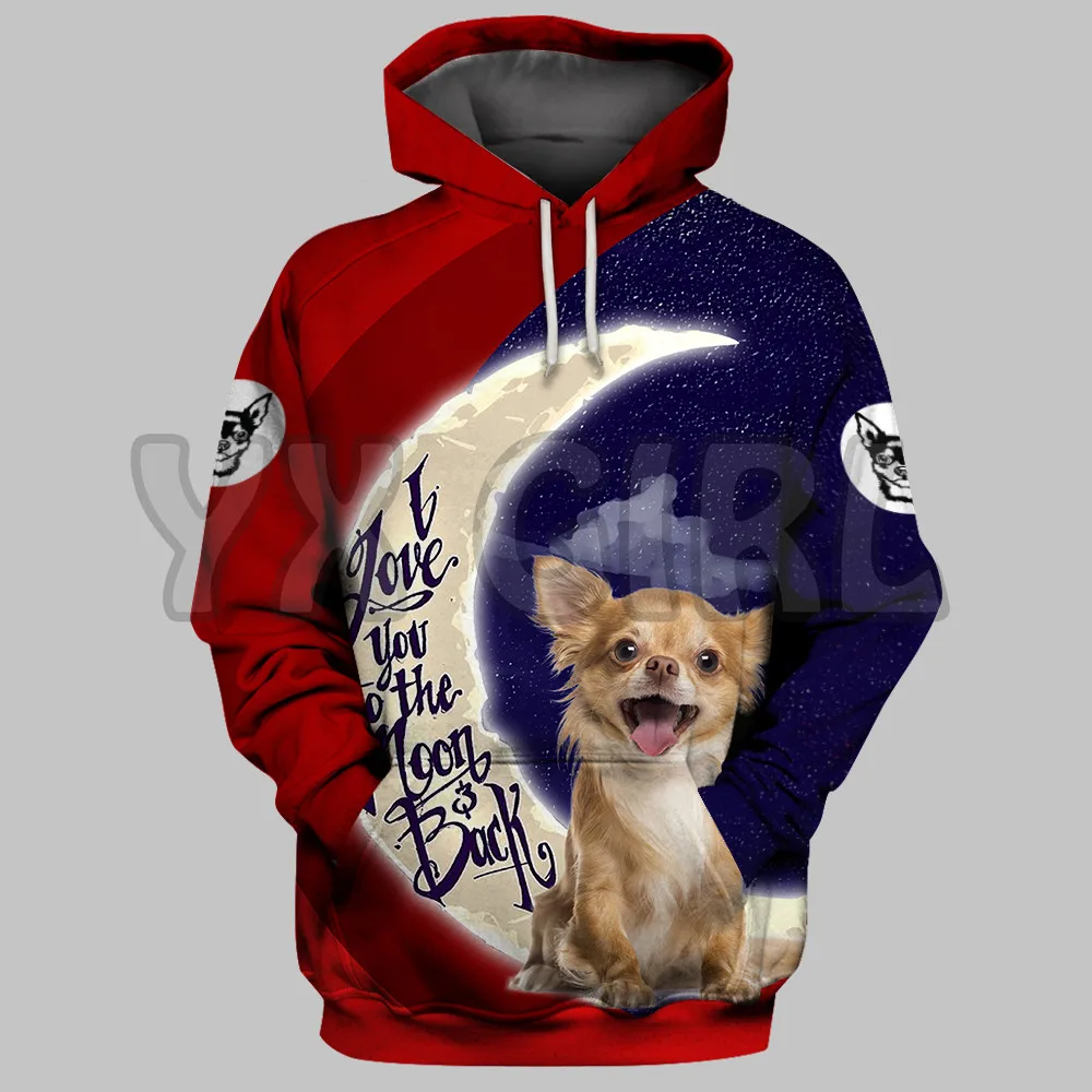 I Love You The Loon Black Moon German Shepherd  3D Printed Hoodies  Unisex Pullovers Funny Dog Hoodie Casual Street Tracksuit
