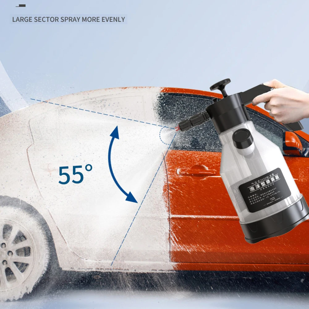 2L Car Wash Pump Manual Foaming Sprayer Pressure Car Window Cleaning Spray  Can