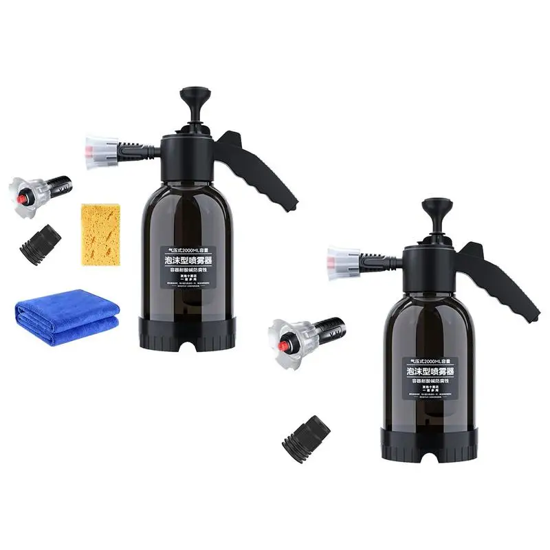 

2L Hand Pump Car Wash Foam Sprayer High Pressure Car Washer Snow foam Cannon Car Wash Spray Bottle Car Window Home Cleaning