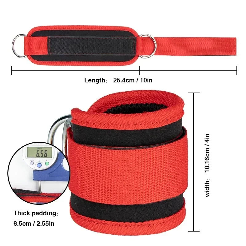 Ankle Straps Gym Accessories Ankle Weights Strap Ankle Weights 1Pair Fitness Ankle Straps Leg Exercises Adjustable D-Ring Ankle Cuffs Gym Workouts Glutes Legs Strength Sports Feet Guard