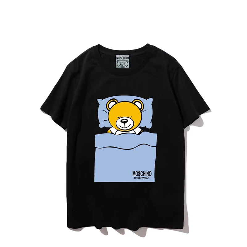 Men's Cotton Short Sleeve T-shirt Male Bear Top