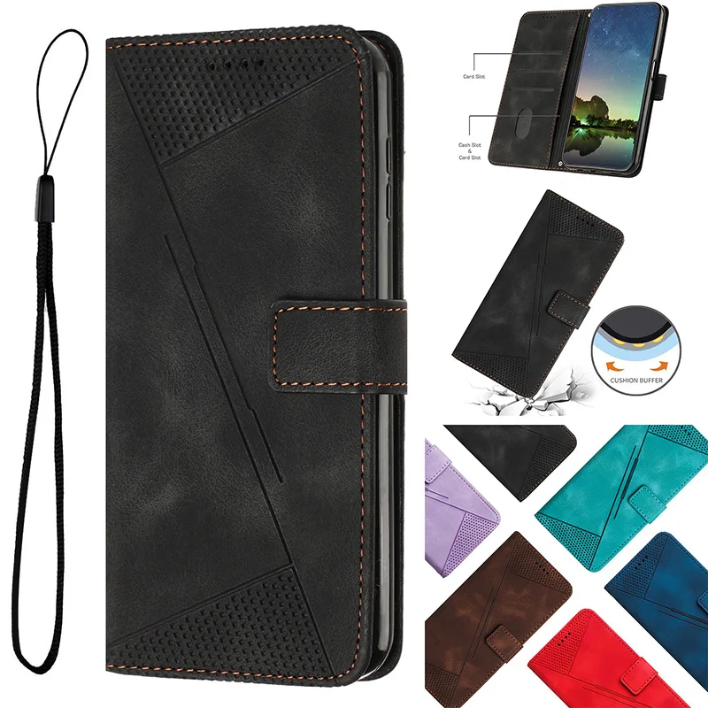 Leather Wallet Flip Cover with Stand and Card Slots - Premium Book Case