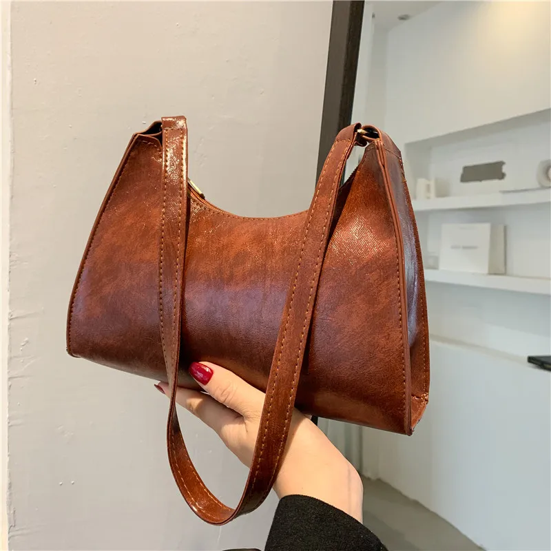 Fashion Exquisite Shopping Bag Retro Casual Women Totes Shoulder Bags Female Leather Solid Color Chain Handbags for Women