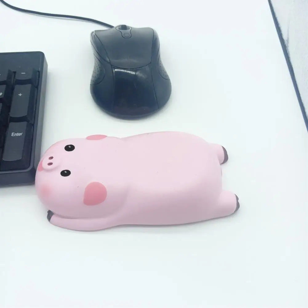 Cute Pig Wrist Support Ergonomic Pig Shape Mouse Wrist Pad with Soft Memory Sponge Support for Gaming Work for Wrist for Mouse