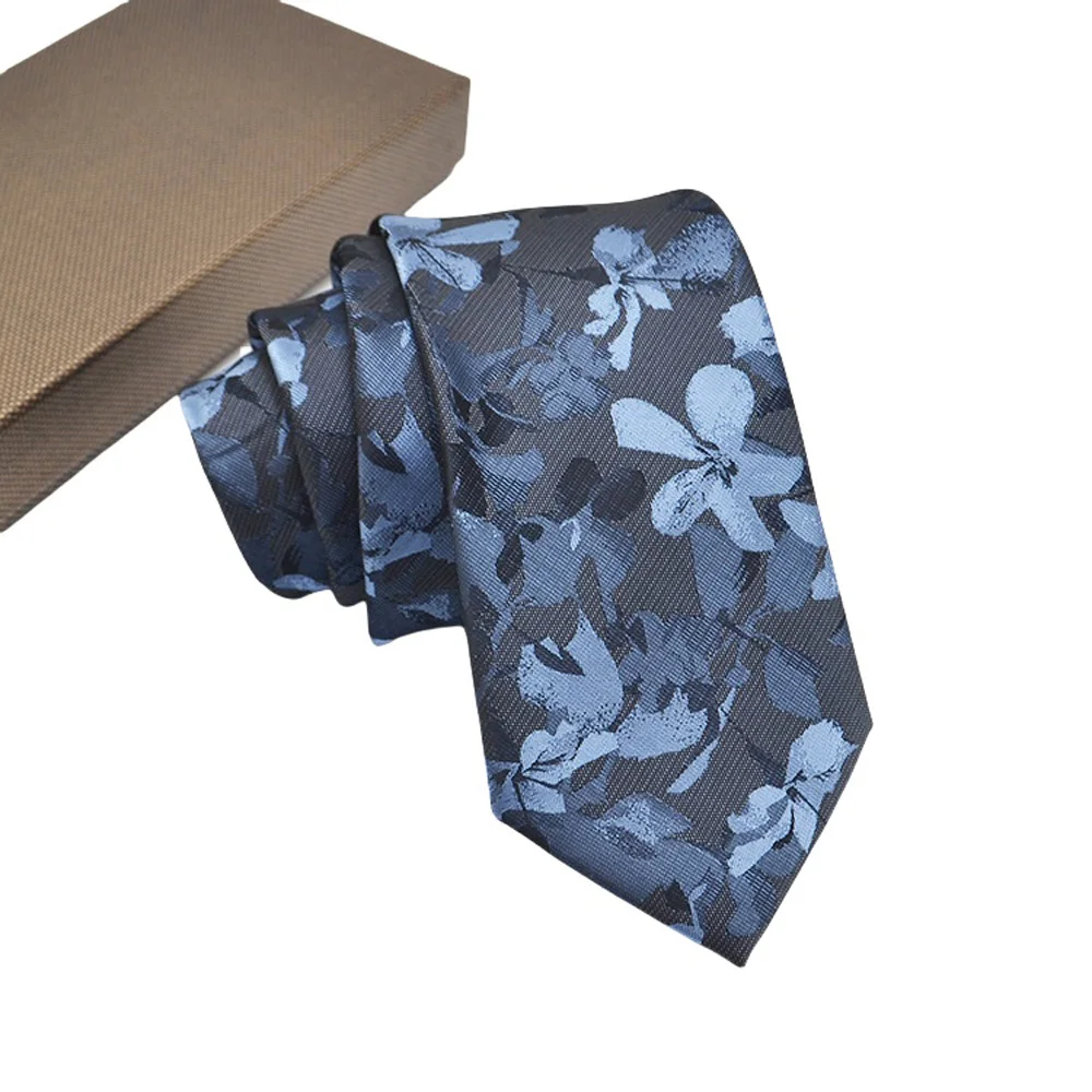 Mens Jacquard Tie - Floral Dot Necktie for Weddings  Daily Wear