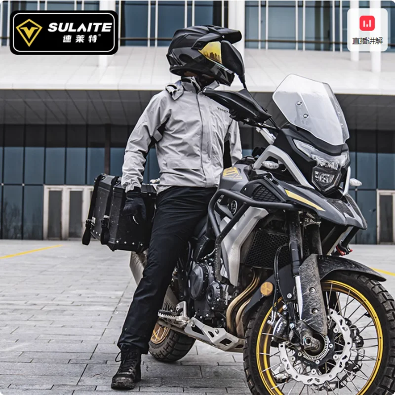 SULAITE Motorcycle Raincoat Suit Men Outdoor Waterproof Rainwear Shoes Cover Ultrathin Rain Coat Cycling Fishing Climbing Jacket