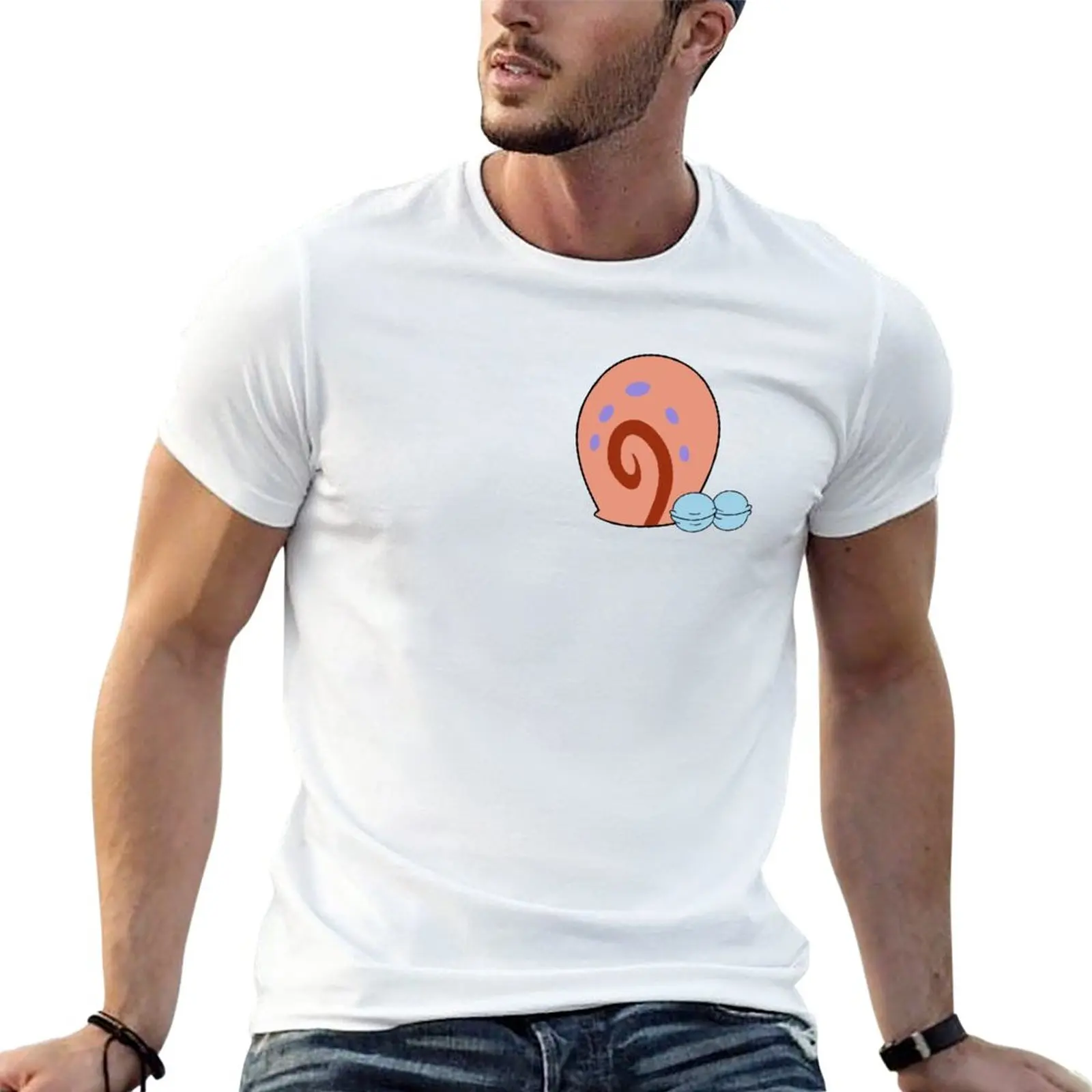 

Sleeping Snail T-Shirt cute tops anime clothes Aesthetic clothing fitted t shirts for men