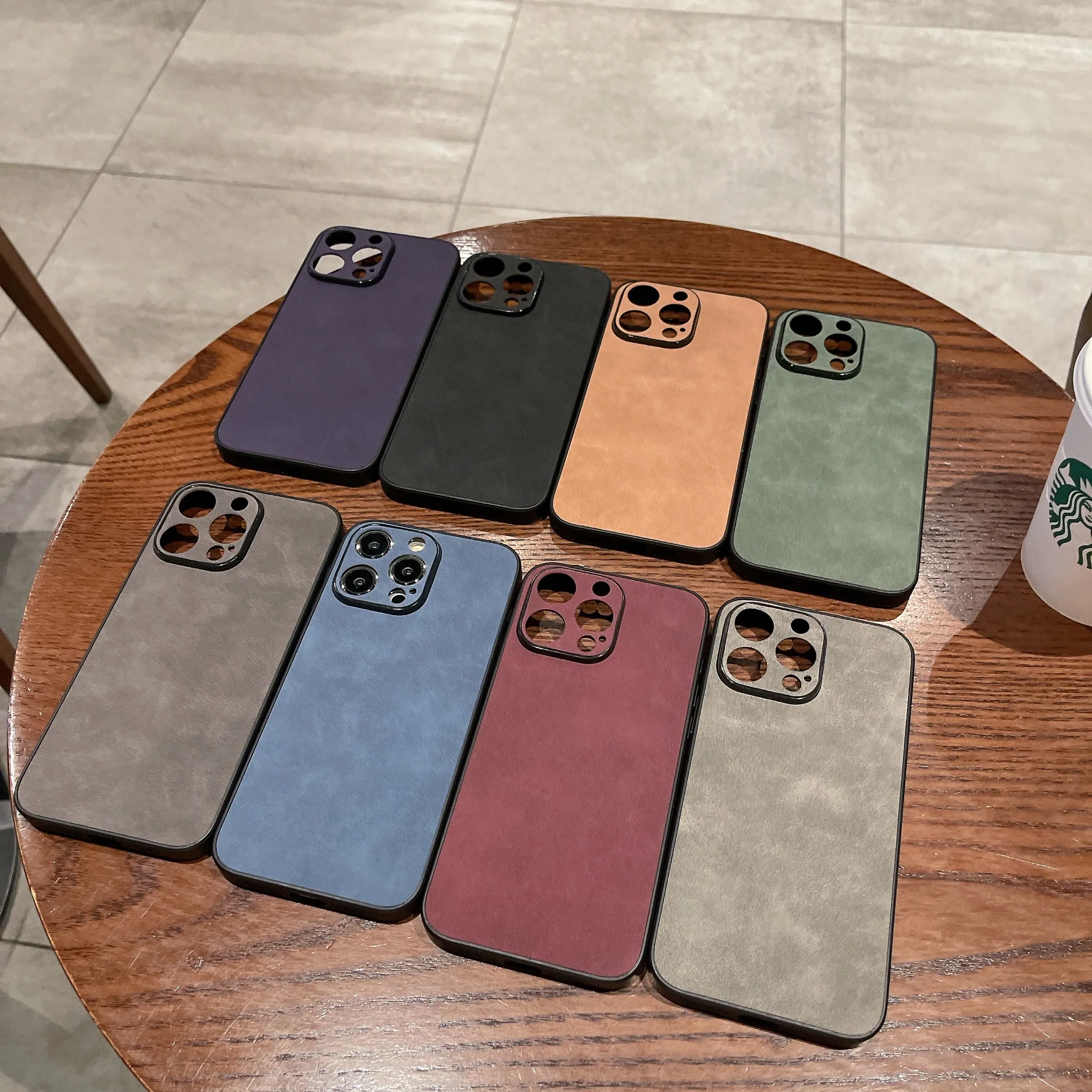 Luxury Matte Soft Suede Leather Fabric Shockproof Retro Phone Case