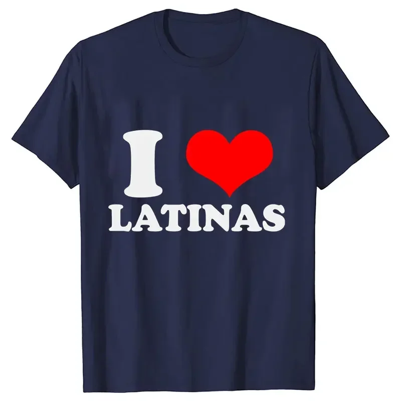 I Love Latinas 남성용 티셔츠, 캐주얼 의류, 빈티지 운동복 I Heart Latinas 디자인, 오버사이즈 의류, 트렌드 티셔츠