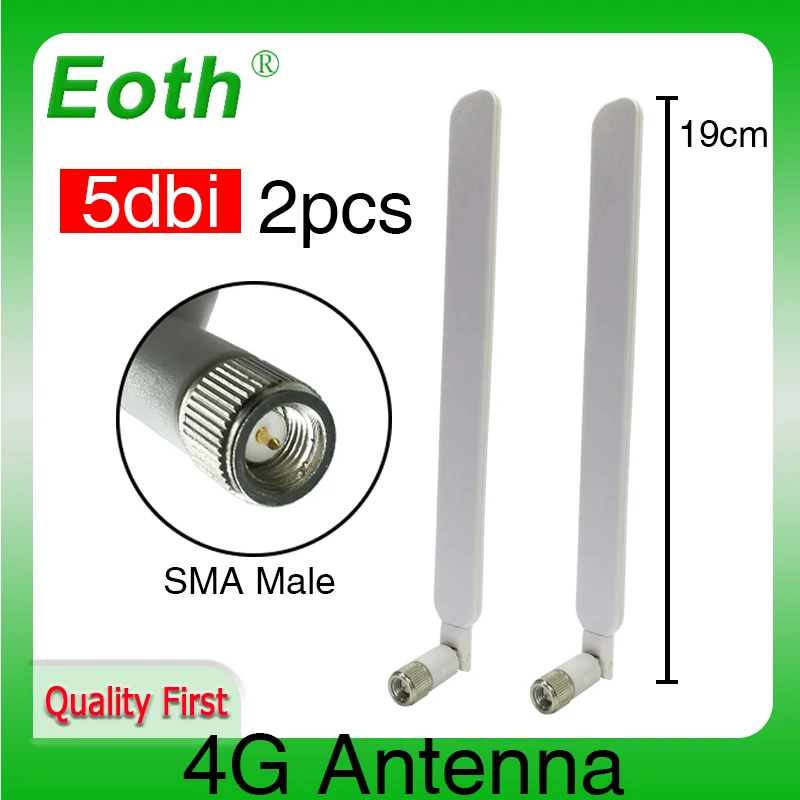 2pcs 4G lte antenna 5dbi SMA Male Connector Plug antenne router external repeater wireless modem antene