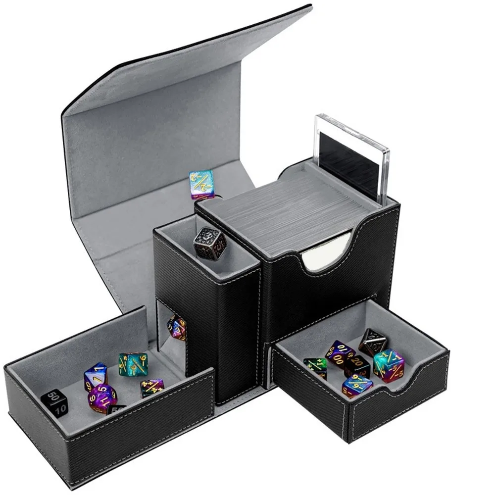 Portable Foldable Dice Roller Tower PU Leather Convenient Dice Tray ...