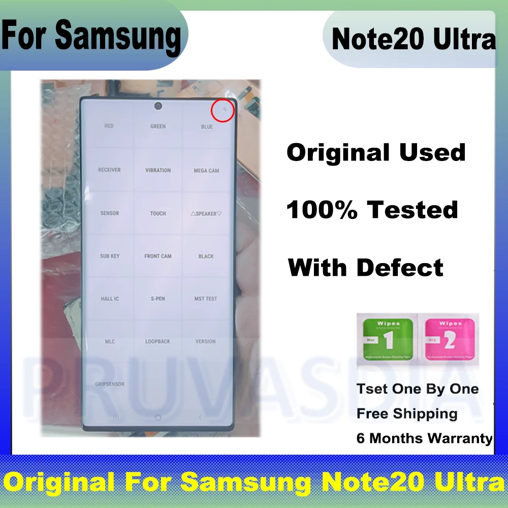 With Defect Original Note20 Ultra Display For Samsung Galaxy Note 20