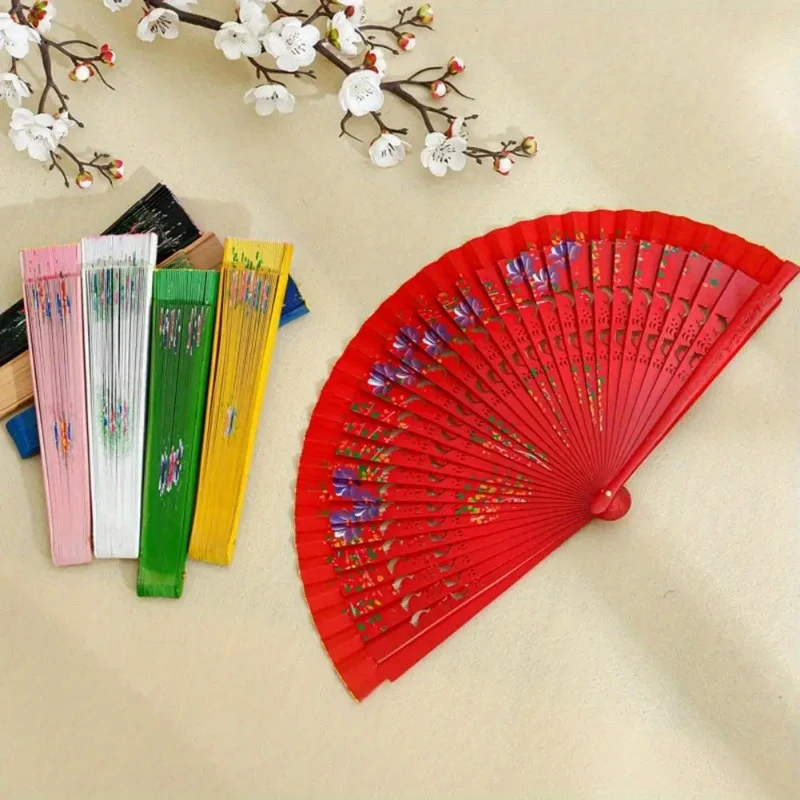 Elegant Wood Handcrafted Spanish Folding Fan - Decorative Dance and Gift Accessory