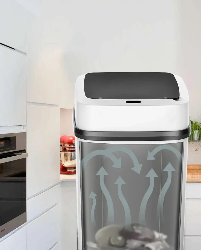 Trash Can Kitchen 13L Bathroom Touch Smart Garbage Bucket Waste Bins Dustbin