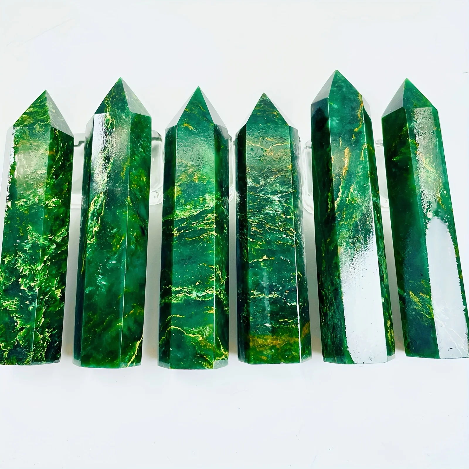 Natural Emerald Single Pointed Quad, Natural Wand Tower, Interior Decoration, Meditation, Energy, Holiday Gift