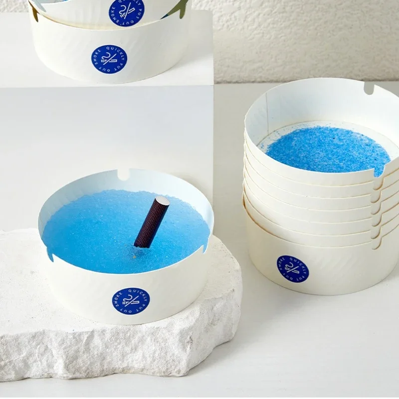 25 Pcs High-end Disposable Paper Ashtrays Portable Thickened Smokeless Ashtray With Ash Absorbing Balm Disposable Ashtray