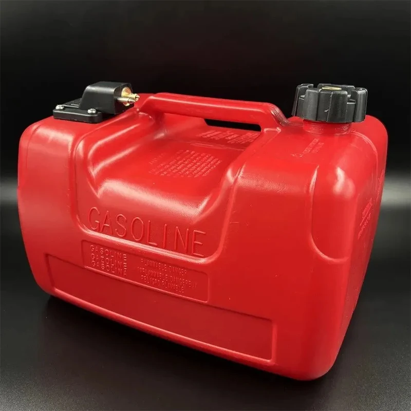 Réservoir Carburant Marin VEVOR 12 Litres | Bidon Essence Portable Pour Moteur Hors-Bord | Polyéthylène Rouge Avec Tuyau