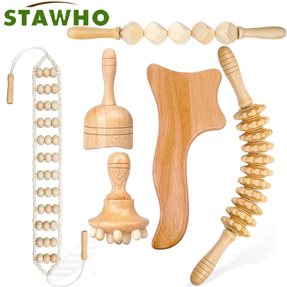 Wood Therapy Massage Tools Lymphatic Drainage Massager Body Sculpting Tool Maderoterapia Kit Wooden Swedish Cup pana dora swedish wood 100